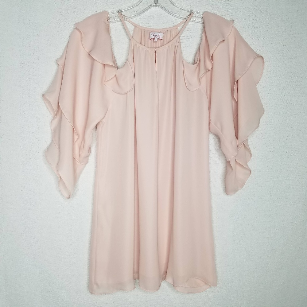 Parker Cold Shoulder‎ Lilium Halter Blouse Pink